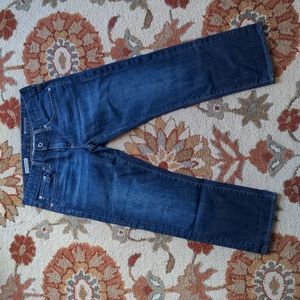 AG Jeans Tomboy Crop Relaxed Straight Leg Mid-Rise